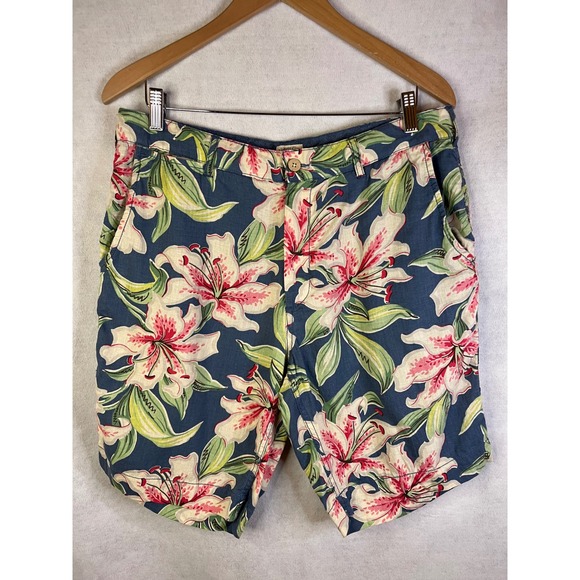 Faherty Other - Faherty Men's Tropical Atoll Chino Shorts Linen Blend Shorts 9" Sz 33